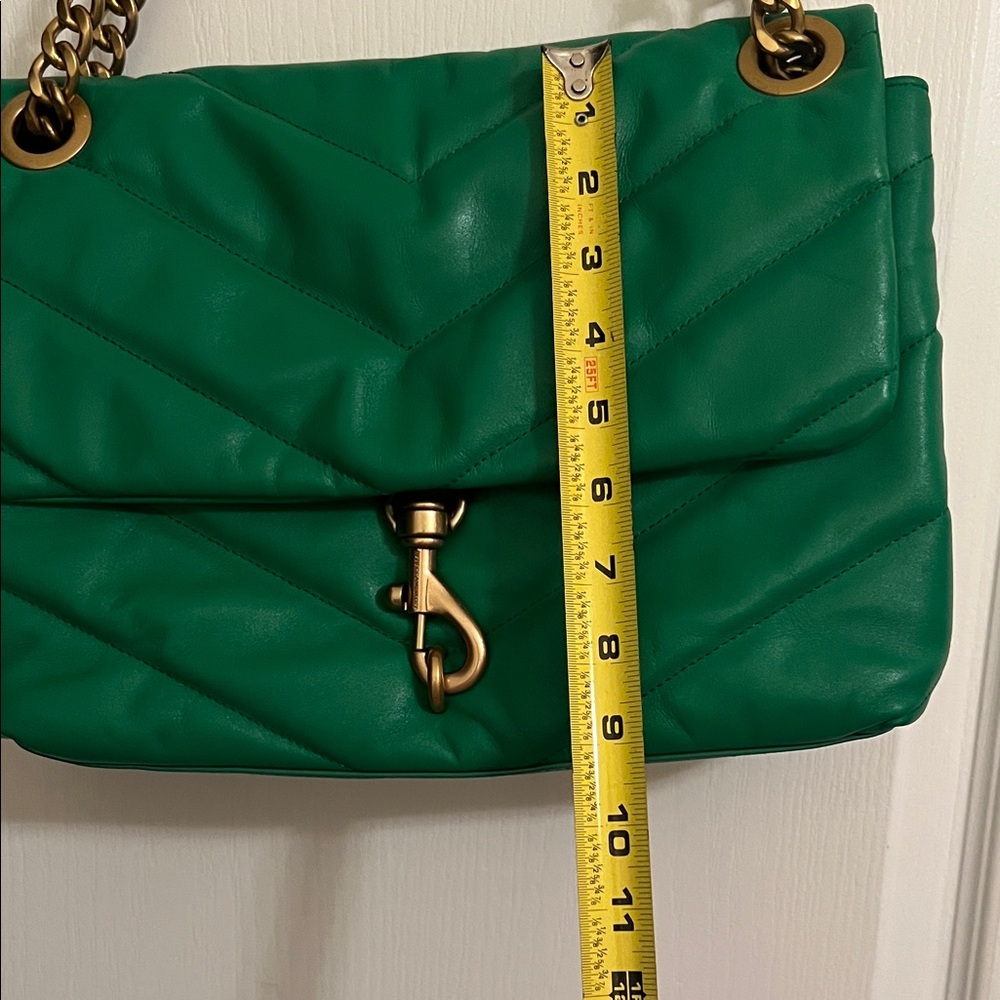 Rebecca Minkoff Emerald Quilted Shoulder Bag with Gold Chain - Picture 15 of 15